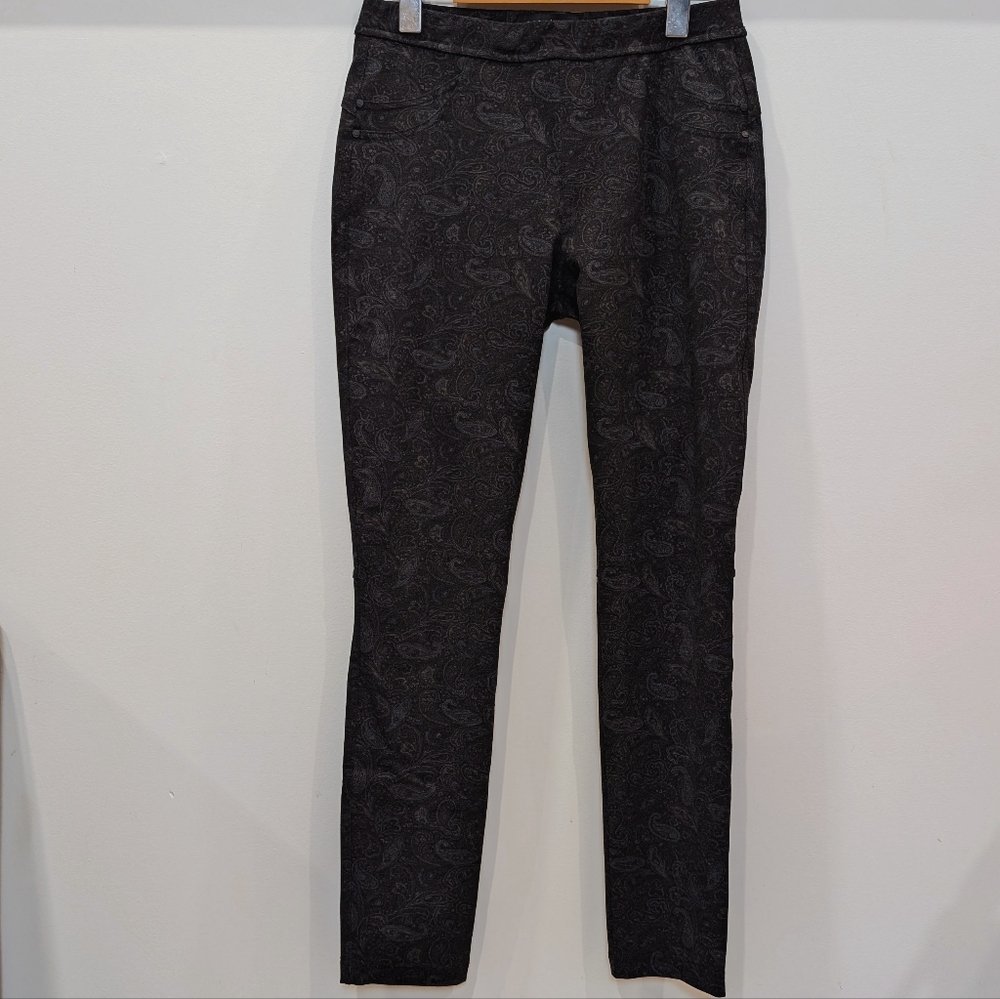 SANCTUARY | Women's Black/Grey High-Rise Skinny Paisley Leggings
